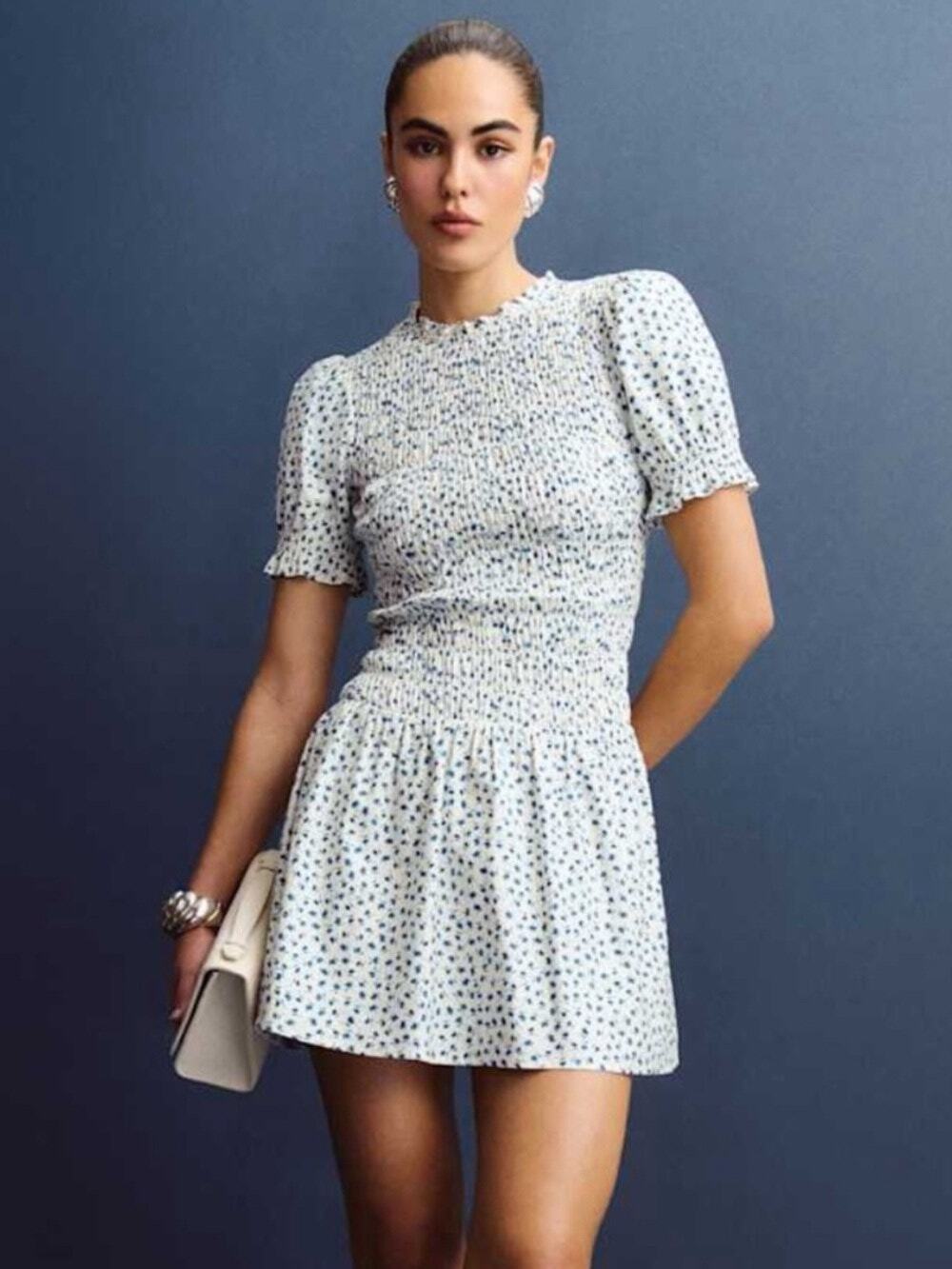 Reformation Leannah Mini Dress in Hanna 0